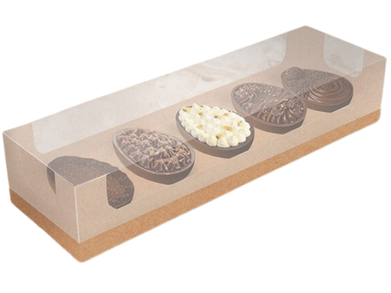 Caixa para 5 Mini Ovos de 50g Kraft Essencial - Ideia Embalagens 