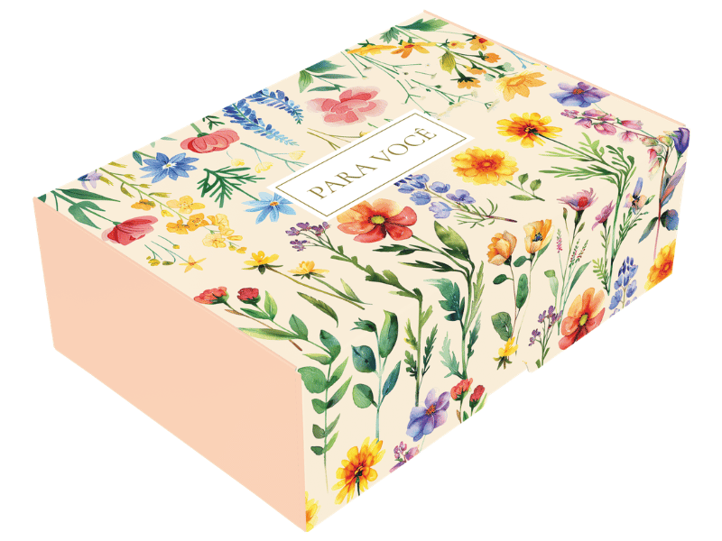Caixa para 6 Doces Atelier das Flores - Ideia Embalagens