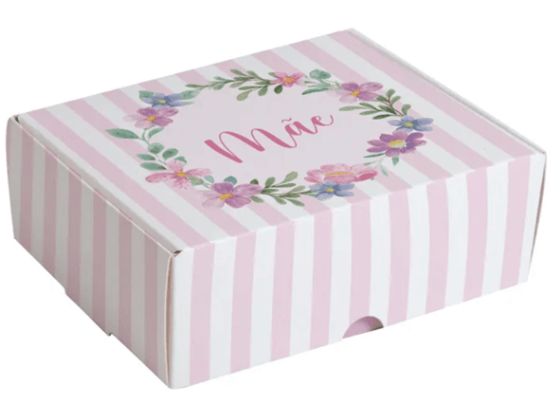 Caixa para 6 Doces Melhor Mãe 13x10,6x4,5 cm - Cromus