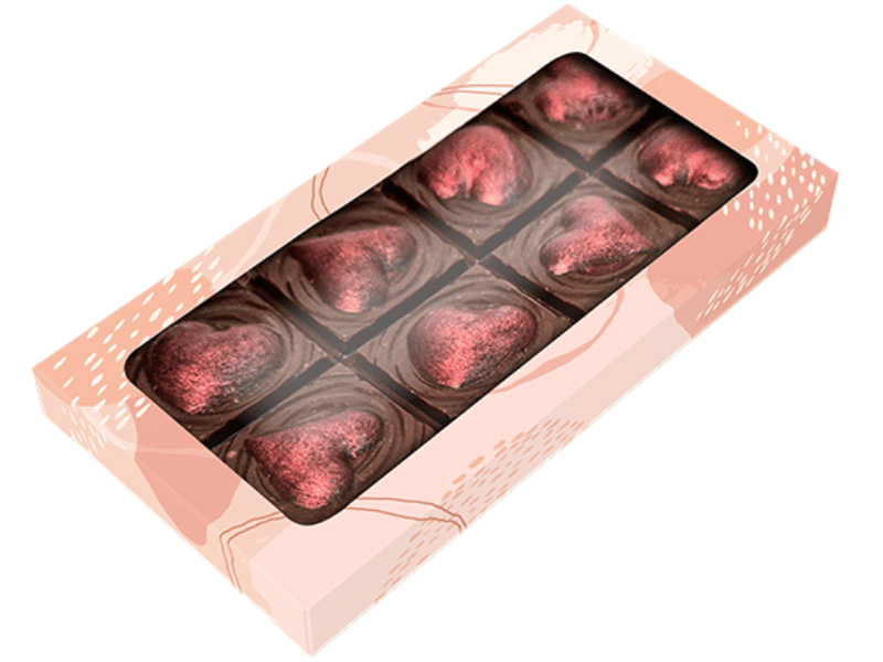 Caixa para Barra de Chocolate 14,3x7,4x2 cm c/ 10 unidades - Ideia Embalagens