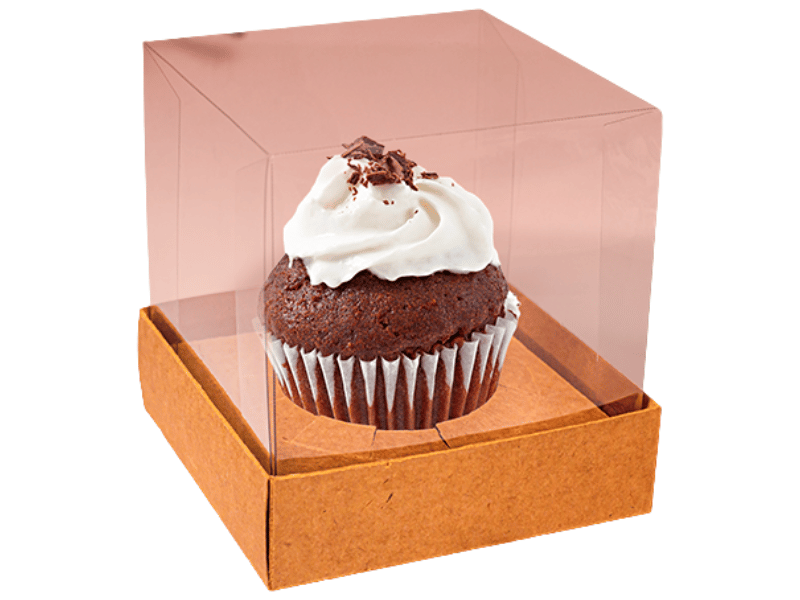 Caixa para Cupcake Essencial Kraft 10x10x10 cm - Ideia Embalagens