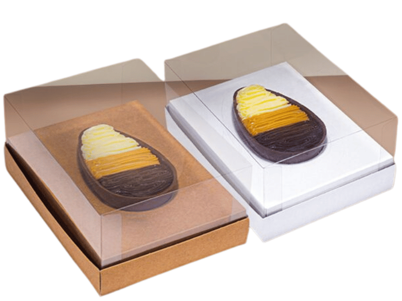 Caixa para Meio Ovo Dupla Face Classic Ajustável 150/350g - Ideia Embalagens