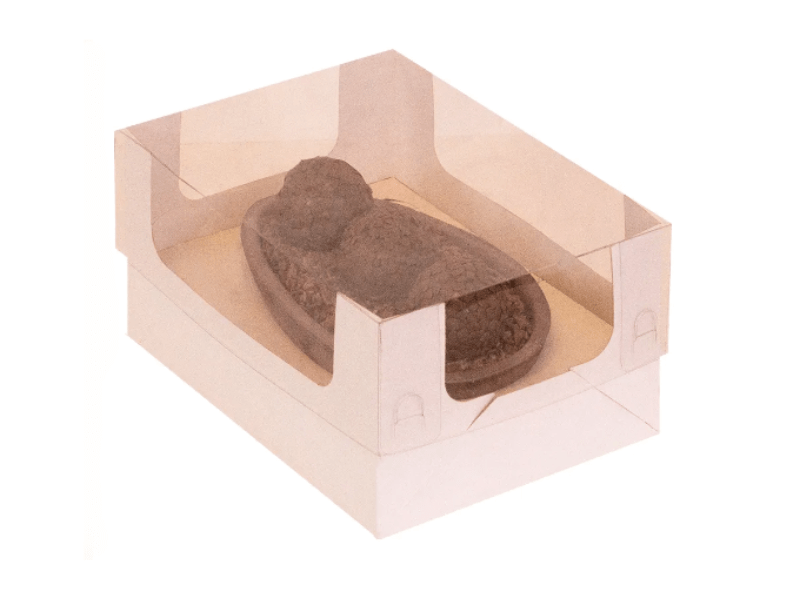 Caixa para Meio Ovo Encanto  Essencial Branco 150g e 250g - Ideia Embalagens 