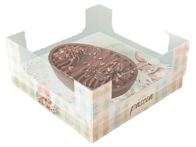Caixa para Meio Ovo Páscoa Encantos 100/150g - Ideia Embalagens 
