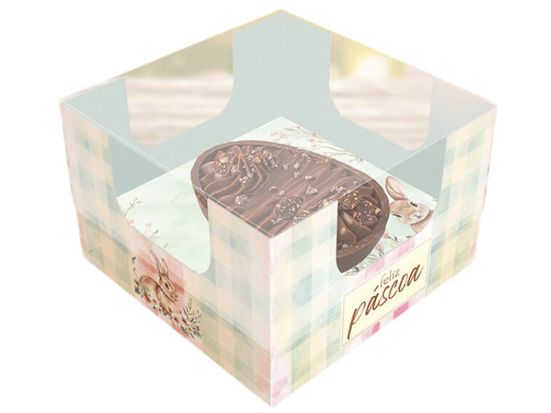 Caixa para Mini Ovo de 50g Páscoa Encantos - Ideia Embalagens 