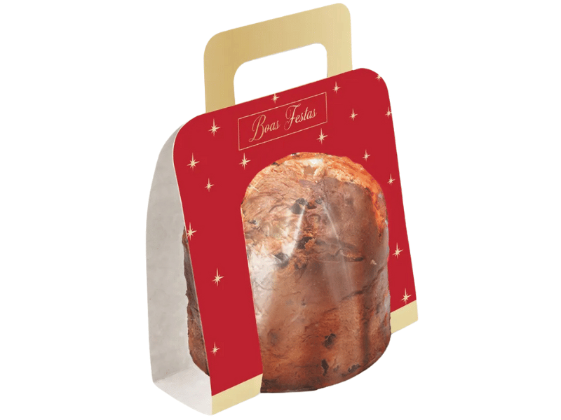 Caixa para Panetone Cinta Natal Desejo 100g c/ 10 unidades - Cromus