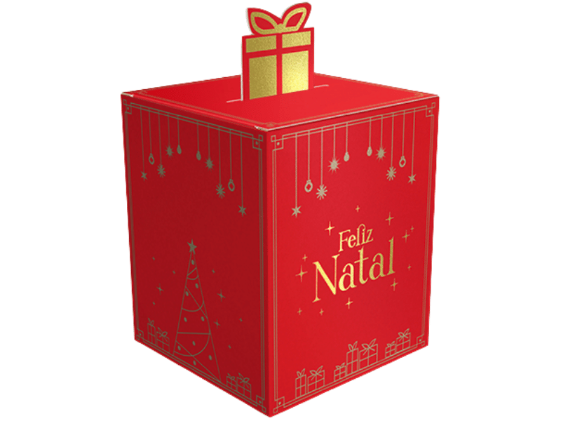 Caixa Pop Up Natal Luz 10x10x12 cm - Ideia Embalagens