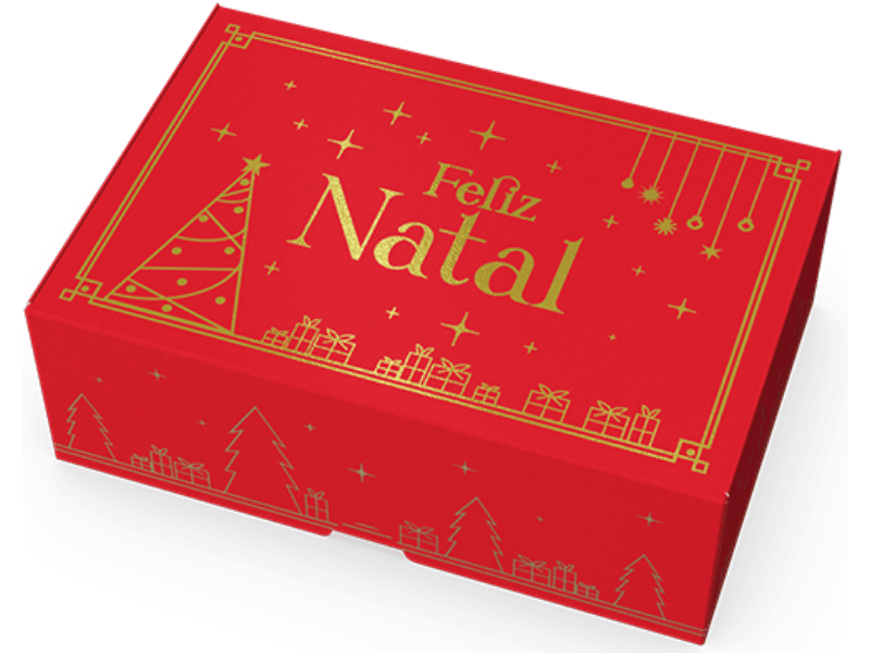 Caixa Practice Natal Luz para 6 Doces - Ideia Embalagens