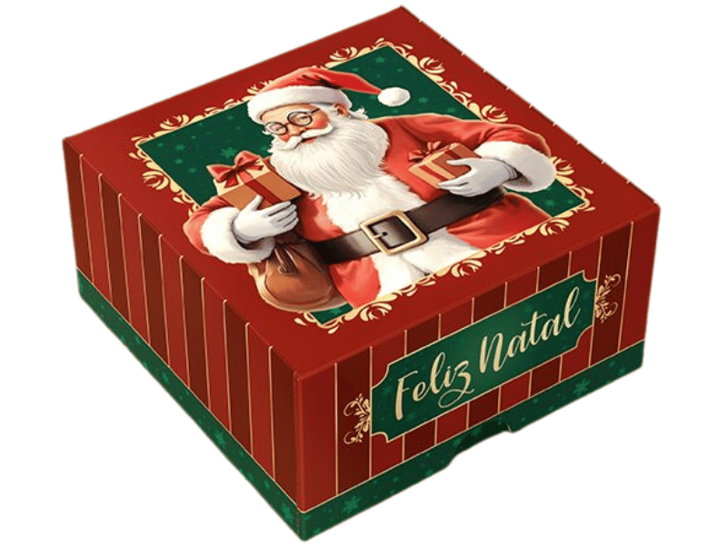 Caixa Practice Noel para 4 Doces - Ideia Embalagens 
