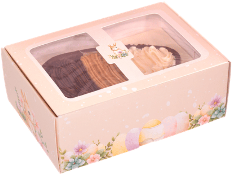 Caixa Practice para Meio Ovo Encanto c/ Visor 150g e 250g c/ 5 unidades -Ideia Embalagens