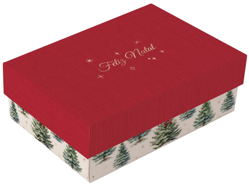 Caixa Retangular c/ Tampa Petit Pinheiro 16x10x5,5 cm - Cromus