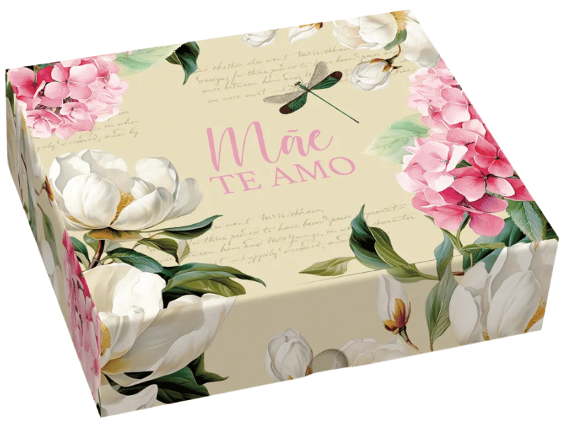 Caixa Retangular Mãe Te Amo 17x13,5x4,5 cm - Cromus 