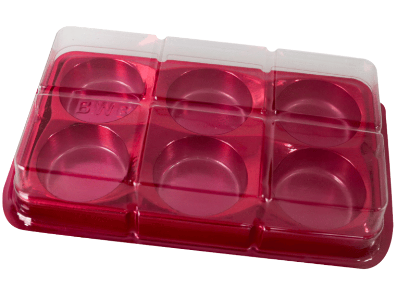 Caixa Retangular para Trufas e Bombons Vermelho N14242 - Bwb