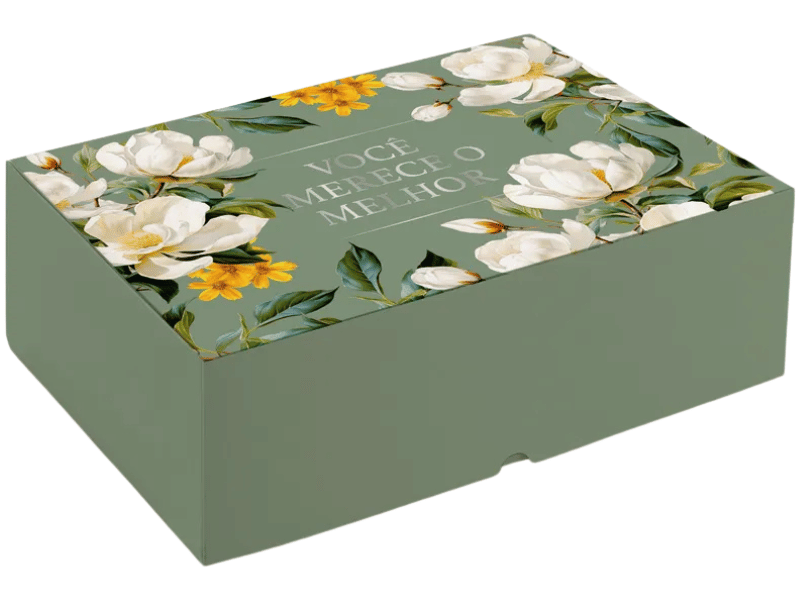 Caixa Retangular Realce Valentina 17x13,5x4,5 cm - Cromus 
