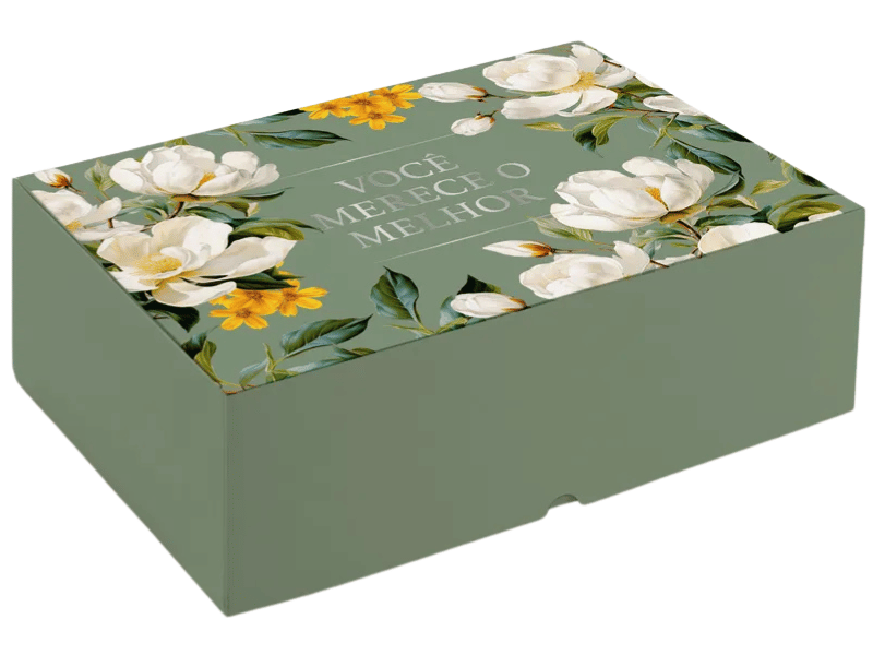 Caixa Retangular Realce Valentina 20x14x7 cm - Cromus 