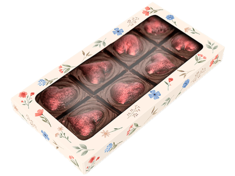 Caixa Tablete Mensagem Flores do Campo 14,3x7,4x2 cm c/ 10 unidades - Ideia Embalagens