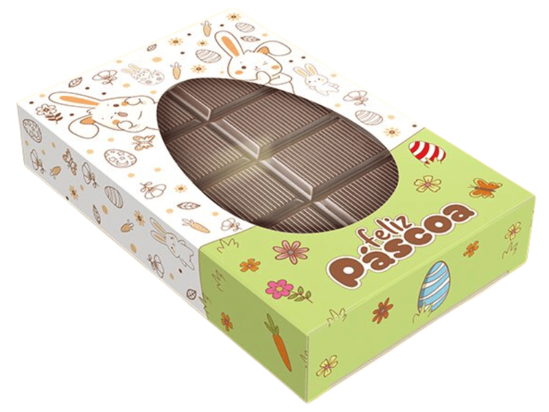 Caixa Tablete Páscoa Colorir 13,5×8,7×2,5 cm - Ideia Embalagens