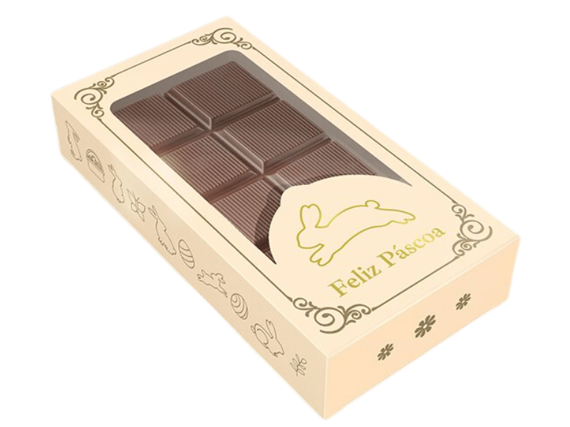 Caixa Tablete Páscoa Luz 16,5×8,5×3 cm - Ideia Embalagens