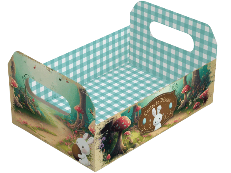 Caixote Mini Contos de Páscoa 13,2x9x6,5 cm c/ 10 unidades - Cromus