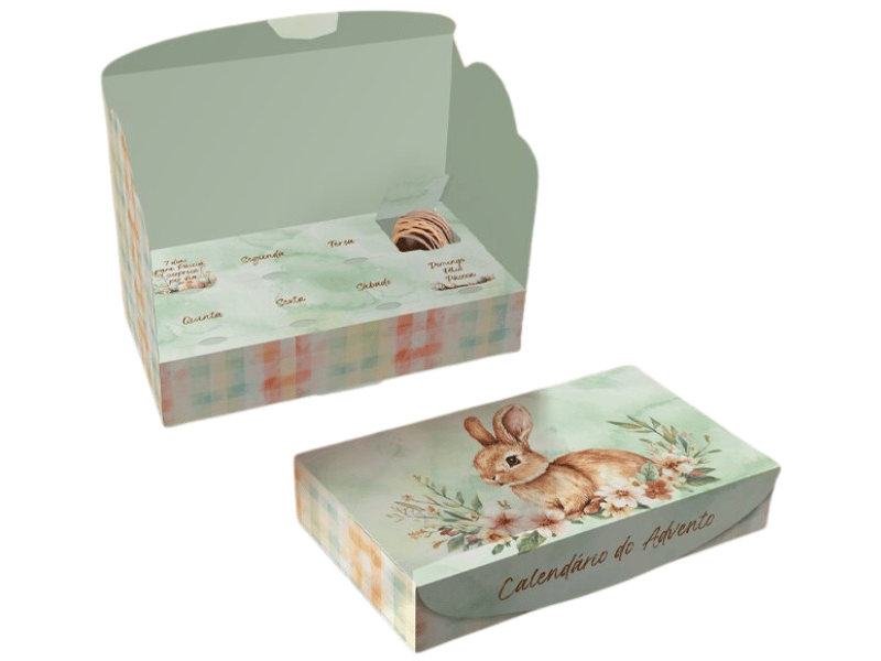 Calendário do Advento Páscoa Encantos 20,7x11x4,2 cm - Ideia Embalagens