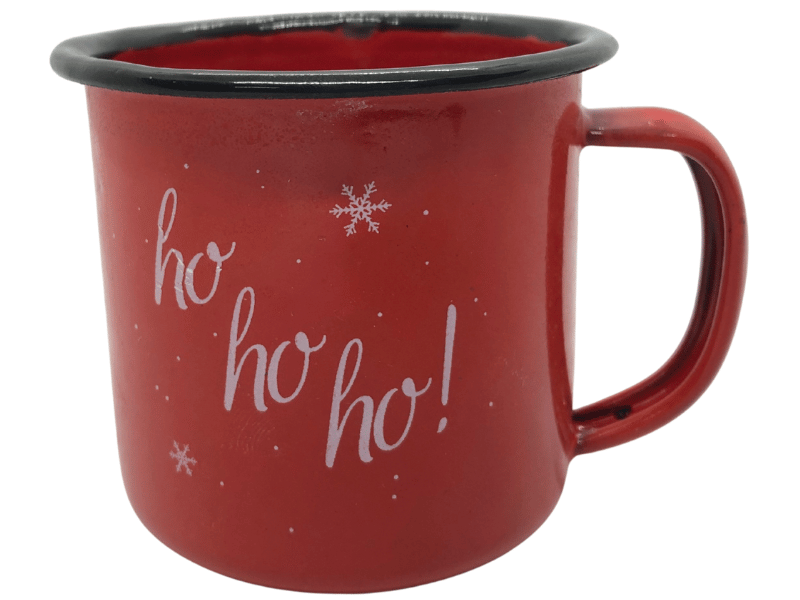 Caneca Esmalte Vermelha Ho Ho Ho 150 ml - Tuut