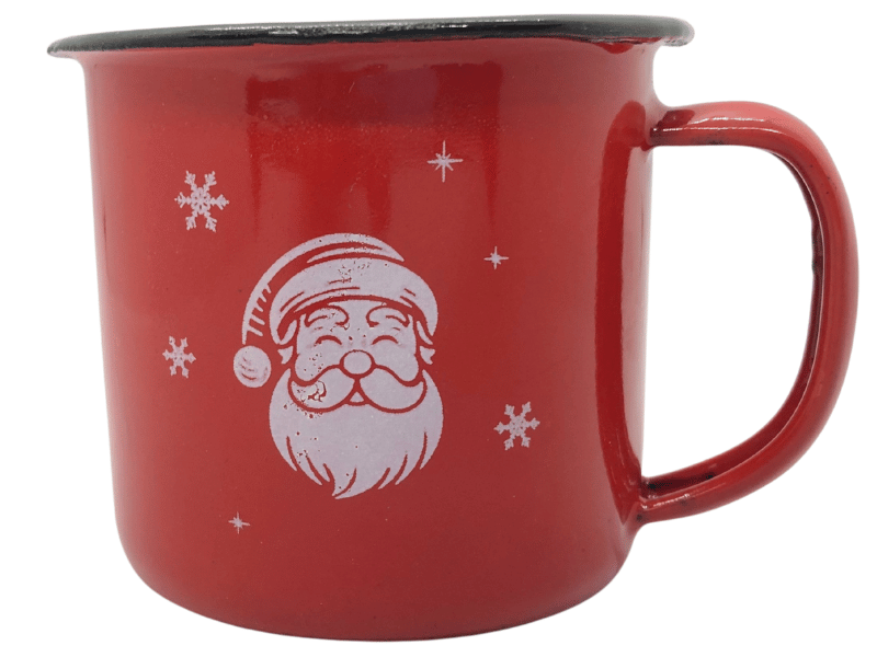 Caneca Esmalte Vermelha Papai Noel 150 ml - Tuut