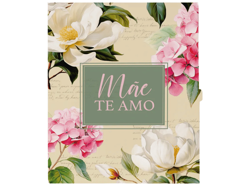 Cartão para Biscoito Mãe Te amo 12,5x1,5x15 cm c/ 10 unidades - Cromus 