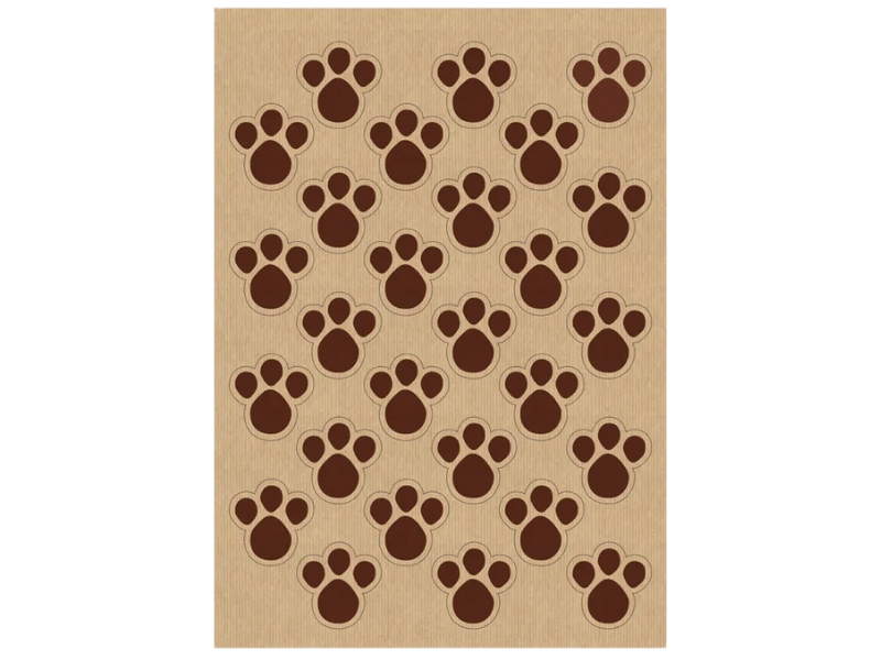 Cartela Adesiva Pegada Marrom 3,5X3,6 CM c/54 unidades - Cromus