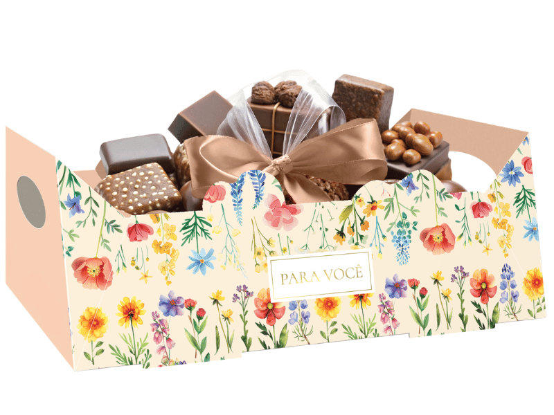 Cesta Atelier das Flores 27x19,5x10 cm - Ideia Embalagens