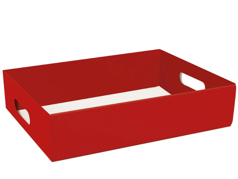 Cesta Bandeja Vermelha 22x15x6 cm - Cromus