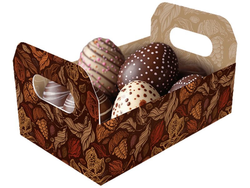 Cesta Caixote Puro Cacau 22x14x12 cm - Ideia Embalagens