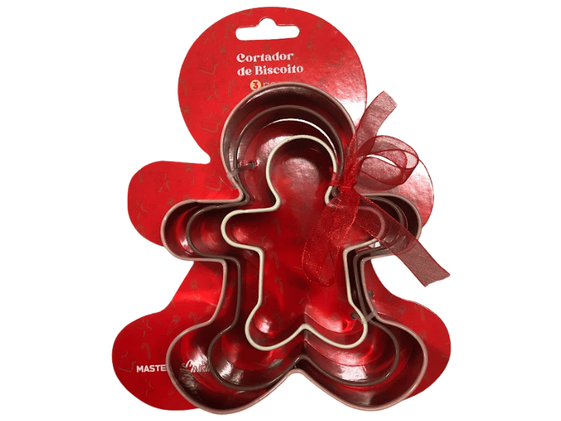 Conjunto de Cortadores Biscoitos Natalinos c/ 3 unidades - Rio Master 