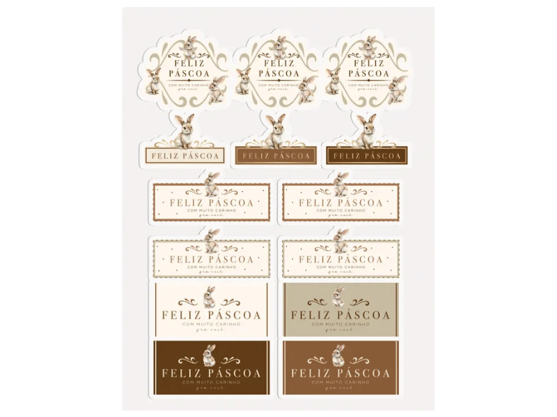 Etiqueta Adesiva Classique Bunny c/ 28 unidades - Cromus