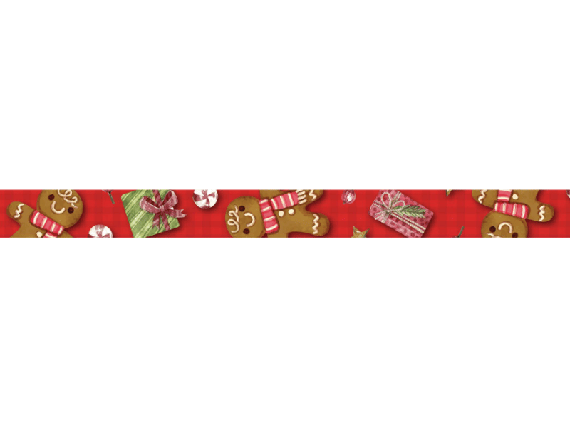 Fita de Cetim Biscoito Natalino nº 3 ECF003TR Cor 098 - Progresso