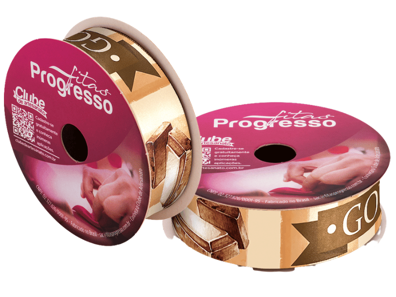 Fita de Cetim Decorativa Chocolate Gourmet Clássico nº 5 ECF005TR Cor 204 - Progresso