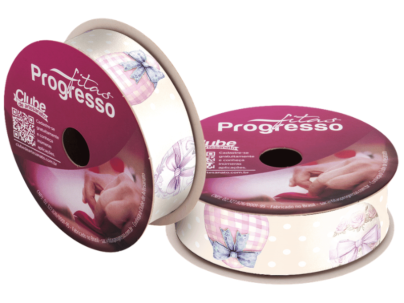 Fita de Cetim Decorativa Ovos Páscoa Laços nº 5 ECF005TR Cor 231 - Progresso