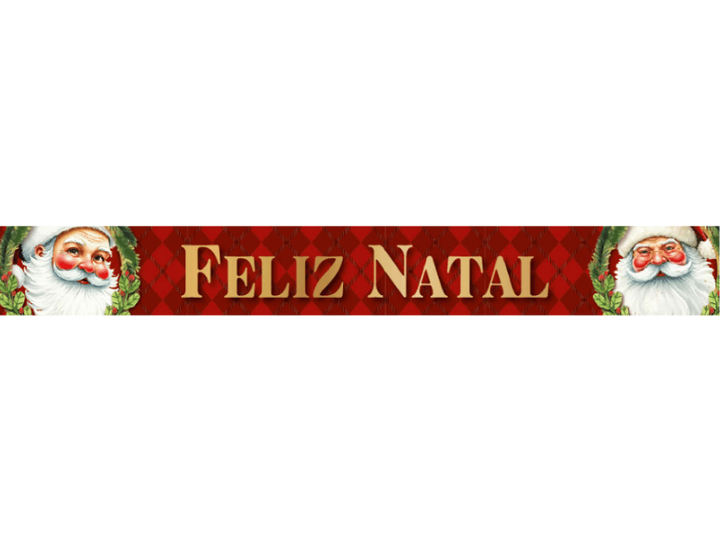 Fita de Cetim Noel Feliz Natal nº 5 ECF005TR Cor 1082 - Progresso
