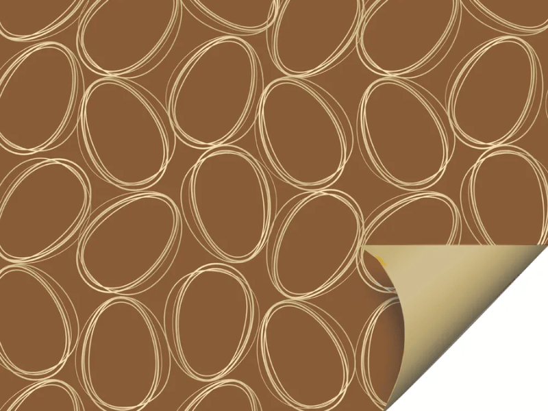 Folha Dupla Face Tonal Marrom e Ouro 69x89 cm c/ 25 unidades - Cromus 