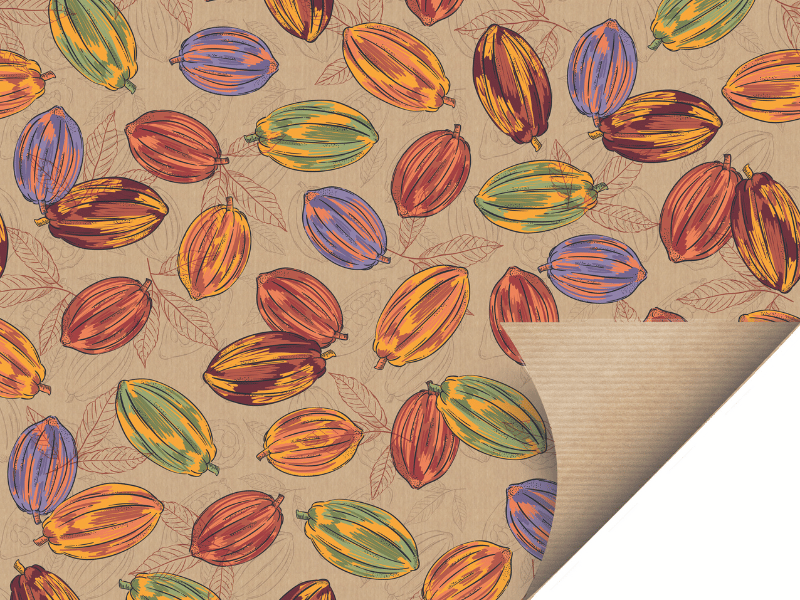 Folha Papel Kraft Cacau Tropical 69x89 cm c/ 10 unidades - Cromus