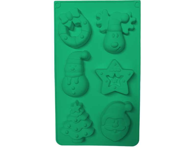 Forma  Silicone Natal Verde c/6 Cavidades 17,5x29 cm - Prime Chef