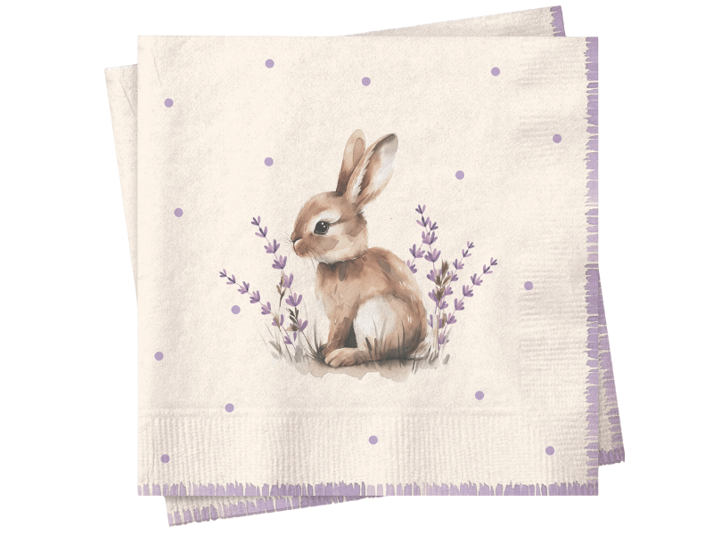 Guardanapo de Papel Coelho Lavanda c/ 20 unidades - Cromus