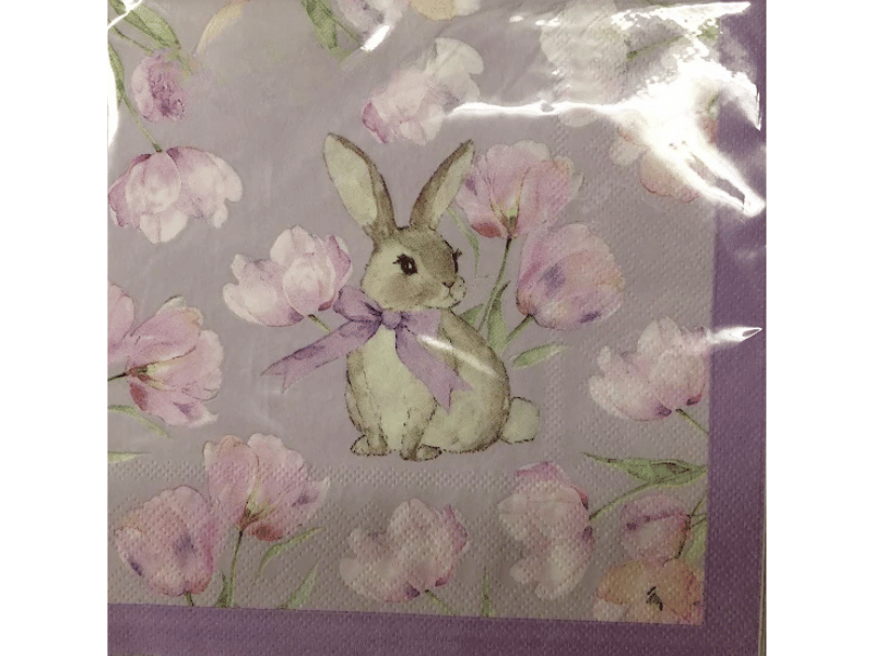 Guardanapo de Papel Coelho Laço Flor c/ 20 unidades - Cromus