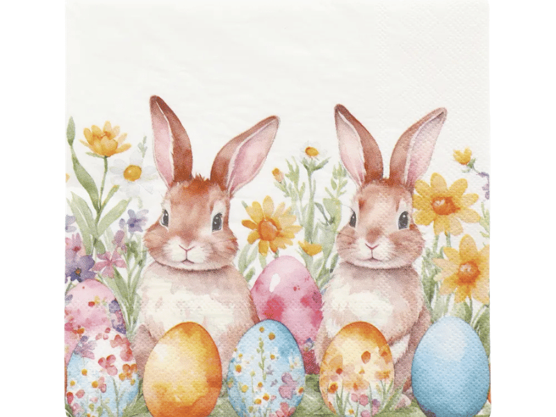 Guardanapo de Papel Coelho Ovo Colorido c/ 20 unidades - Cromus