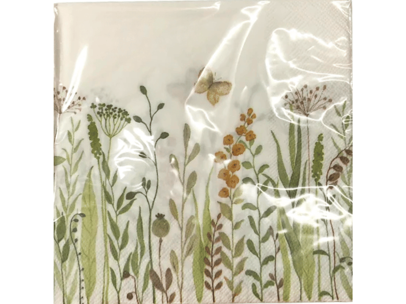 Guardanapo de Papel Folhagem Borboleta  c/ 20 unidades - Cromus