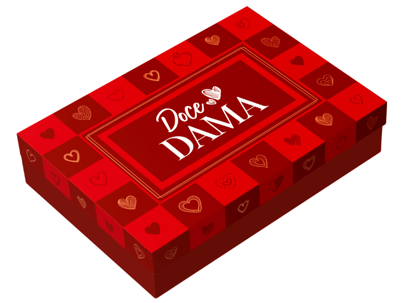 Jogo Caixa Amor Doce Dama 10 Doces - Ideia Embalagens