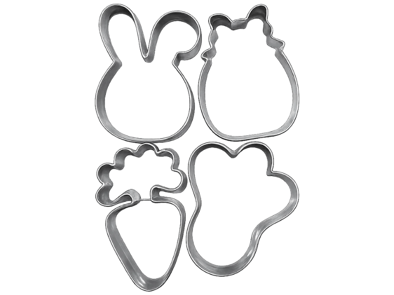 Kit Cortador Inox Páscoa c/ 4 unidades - RR Cortadores