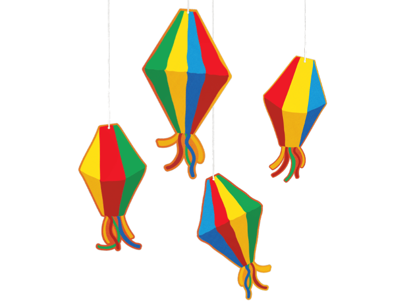 Kit Decorativo Balões Nosso Arraiá c/ 4 unidades - Ideia Embalagens
