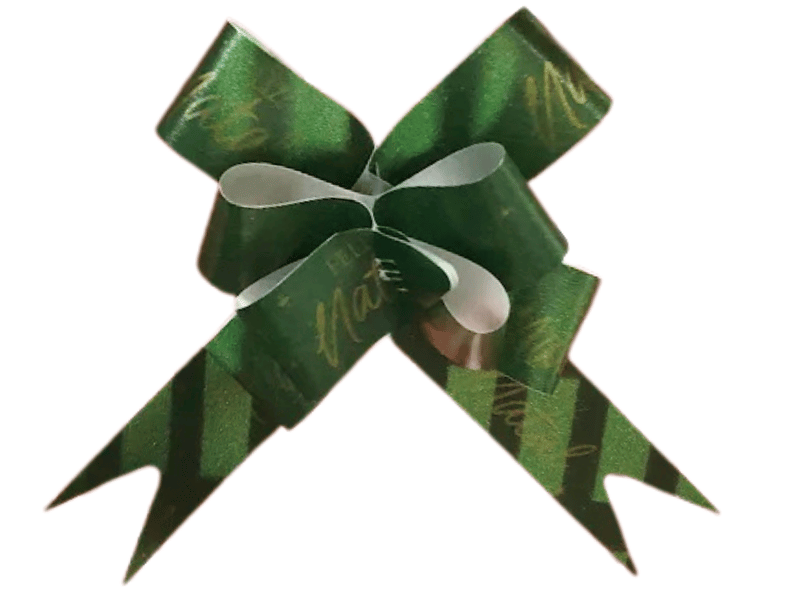 Laço Pronto Classic Feliz Natal Verde 30mm c/10 Unidades - Cromus