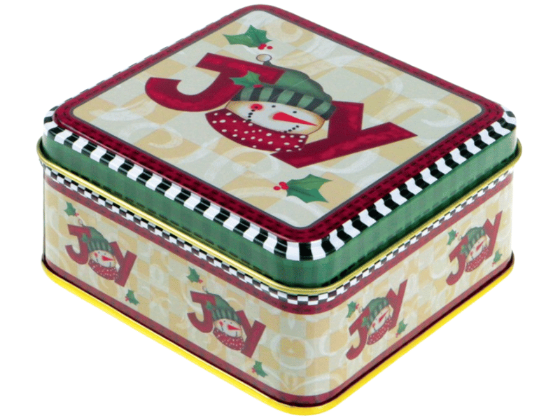 Lata Baixa Quadrada Joy c/ Tampa 8,5x8,5x4,5 cm - Zein 