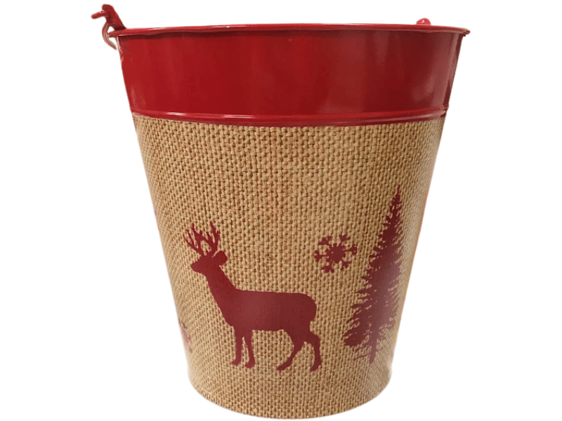 Lata c/ Alça Decorativa Natalina 16,5x17,5 cm - Rio Master